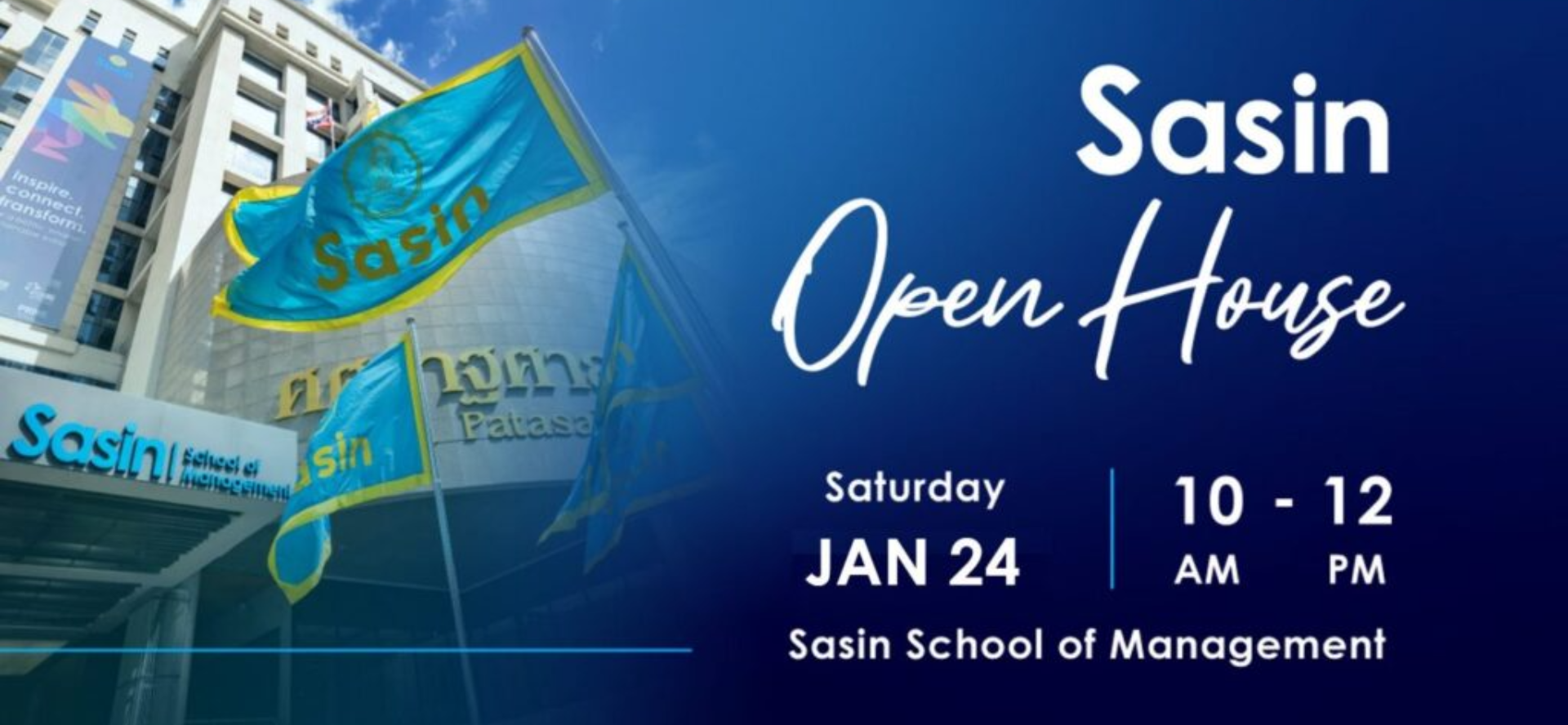 Sasin, Chula to Host Open House 2026