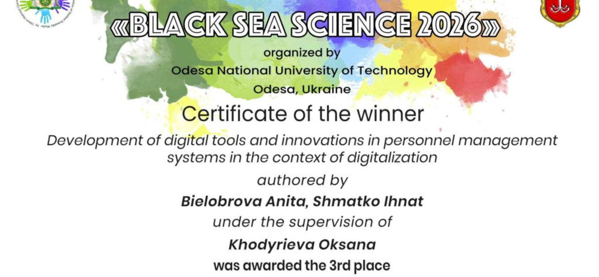 Black Sea Science Competition