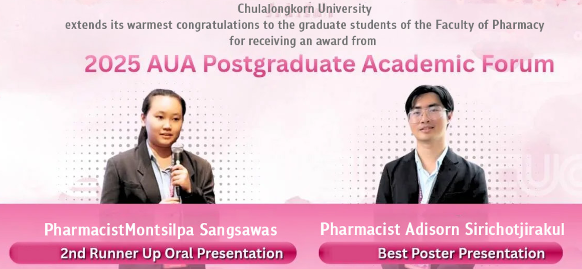 Chula Student Wins at AUA Postgraduate Forum